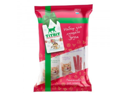 Лакомство TiTBiT (Титбит) Для Кошек Колбаски Двойное Удовольствие 4 Вкуса Новогодняя Коллекция 028025 