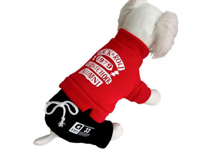 Комбинезон Pet Fashion (Пет Фешн) Для Собак Мелких Пород Rock Roll Р L Трикотаж Мех Красный