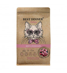 Сухой Корм Best Dinner (Бест Диннер) Для Стерилизованных Кошек и Кастрированных Котов Говядина Розмарин Holistic Sterilised Adult 1,5кг
