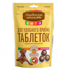 Лакомство Деревенские Лакомства Вита Для Собак Угощение Для Удобного Приема Таблеток Говядина 80г 76051059