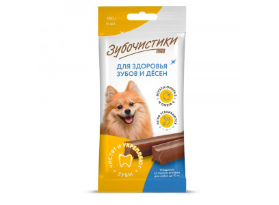 Лакомство Зубочистики Жевательные Палочки Для Собак Мелких Пород Вкус Ягненка 100г 72971015