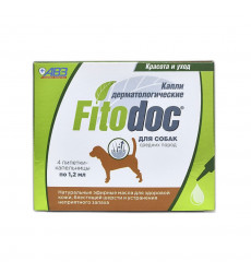 Фитодок Капли Дерматологические Для Средних Собак Упаковка 4 Пипетки Ав1417