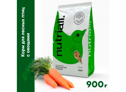 Корм Для Птиц Nutriall (Нутриал) Для Лесных Птиц Овощи 900г  