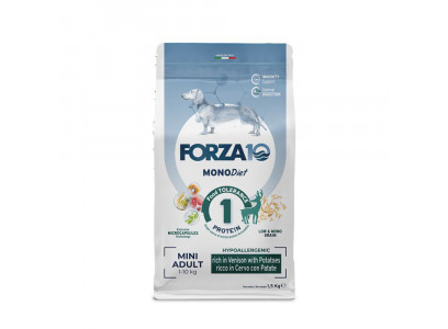 Сухой Корм Forza (Форза) 10 Dog Mini Monodiet Low Grain Для Собак Мелких Пород Оленина и Картофель 1,5кг 13185 