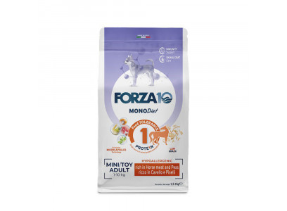Сухой Корм Forza (Форза) 10 Dog Mini Toy Monodiet Low Grain Для Собак Мелких Пород Конина и Горох 1,5кг 13192 