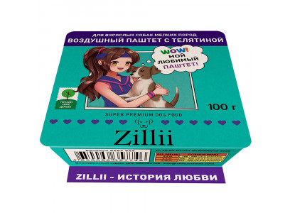 Консервы Zillii (Зиллии) Для Собак Мелких Пород Паштет Телятина 100г 5657562  