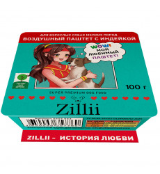 Корм Лам для Собак Zillii 5657563 Мел Пород Паштет Индейка 100г