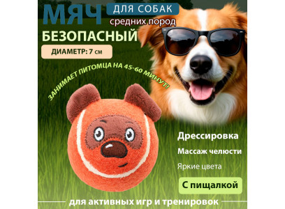 Игрушка Triol (Триол) Мяч Медвежонок 65/70мм Союзмультфильм 12141305 