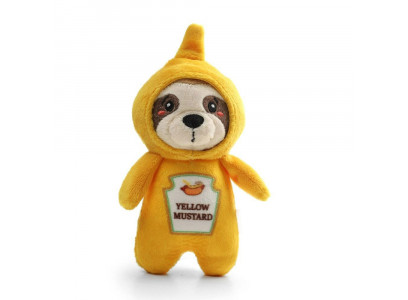 Игрушка Gigwi (Гигви) Для Собак Ленивец в Костюме Горчицы с Пищалкой Мягкая 130мм 85113 