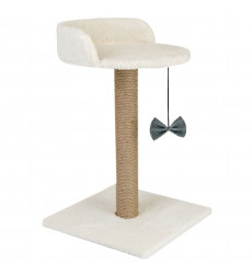 Когтеточка Дарэленд 81052 Цап Царап Столбик с Лежанкой Средняя 35*35*55см Мех Джут