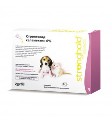 Стронгхолд Капли На Холку  Для Котят и Щенков 0,25мл 15мг Упаковка 3 Пипетки