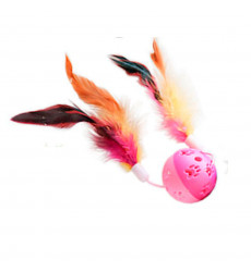 Игрушка M-Pets (М-Петс) Для Кошек Мяч с Бубенчиком и Перьями 5см 20603099