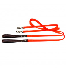 Поводок Brava Брезент 3 Метра Ширина 20мм Ручка Кожанная Оранжевый Арт163