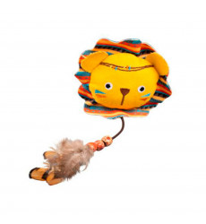 Игрушка Nunbell (Нанбелл) Для Кошек Львенок с Пером и Бусинками Мягкая 25 11*3см 2025 2561