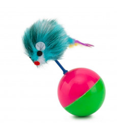 Игрушка Неваляшка Wogy (Воги) Для Кошек Мяч-Погремушка с Мышкой 30919-0251 