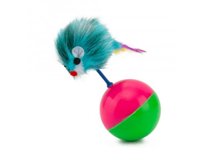 Игрушка Неваляшка Wogy (Воги) Для Кошек Мяч-Погремушка с Мышкой 30919-0251 