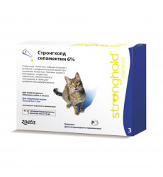 Стронгхолд  Капли На Холку Для Кошек 0,75мл 45мг Упаковка 3 Пипетки