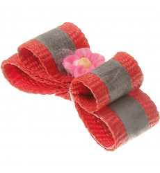 Бантик Zooone (Зооуан)  Пара Светоотражающий Двойной Объемный Ностальжи 3*1см Красный 18511