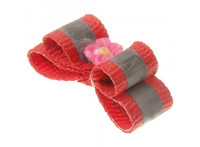 Бантик Zooone (Зооуан)  Пара Светоотражающий Двойной Объемный Ностальжи 3*1см Красный 18511