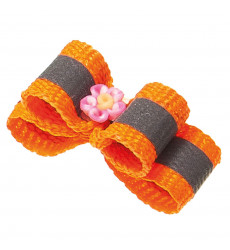 Бантик Zooone (Зооуан) Пара Светоотражающий Двойной Объемный Ностальжи 3*1см Оранжевый 18507