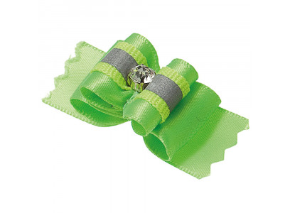 Бантик Zooone (Зооуан) Пара Светоотражающий Тройной Объемный Ностальжи 4,5*1,5см Салатовый 18502 