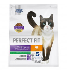 Сухой Корм Perfect Fit (Перфет Фит) Для Кошек Здоровые Почки Индейка 1,2кг