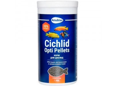 Корм для Рыб Anubias (Анубиас) Cichlid Opti Pellets 1000мл 400г Гранулы 1мм An-087965 