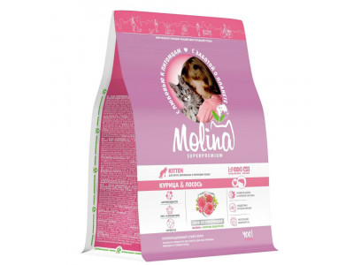 Сухой Корм Molina (Молина) Kitten Для Котят Курица и Лосось 400г 1060710 