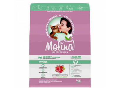 Сухой Корм Molina (Молина) Cat Sterilized Urinary Для Стерилизованных Кошек Курица 400г 1060734 