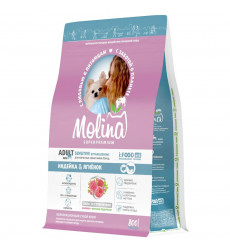 Сухой Корм Molina (Молина) Adult Mini Sensitive Для Собак Мелких Пород с чувствительным Пищеварением  Ягненок и Индейка 800г 1060864