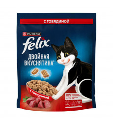 Сухой Корм Felix (Феликс) Двойная Вкуснятина Для Кошек Говядина 600г