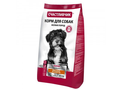 Сухой Корм Счастливчик Мини Для Собак Мелких Пород Мясное Ассорти 2кг 5394