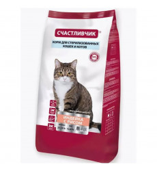 Сухой Счастливчик Для Стерилизованных Кошек Индейка и Рис 5кг 5646