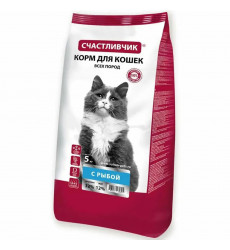 Сухой Корм Счастливчик Для Кошек Рыба 5кг 5325