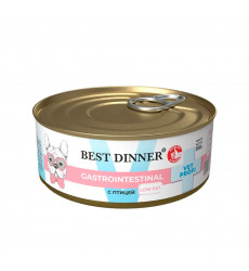Консервы Best Dinner (Бест Диннер) Vet Profi Gastrointestinal Low Fat Для Собак Лечение Болезней ЖКТ Птица 100г 