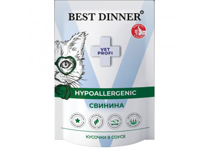 Консервы Best Dinner (Бест Диннер) Vet Profi Hypoallergenic Для Кошек При Пищевой Аллергии Свинина 85г