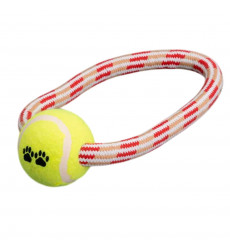 Игрушка Nunbell (Нанбелл) Для Собак Кольцо с Мячом Теннисным Канатная 17/6см 2025-2832
