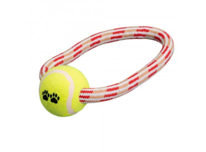 Игрушка Nunbell (Нанбелл) Для Собак Кольцо с Мячом Теннисным Канатная 17/6см 2025-2832
