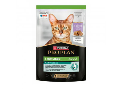 Влажный Корм Proplan (Проплан) Sterilized Для Стерилизованных Кошек Индейка Паштет 75г 