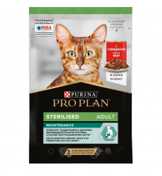 Влажный Корм Proplan (Проплан) Sterilized Для Стерилизованных Кошек Говядина Паштет 75г