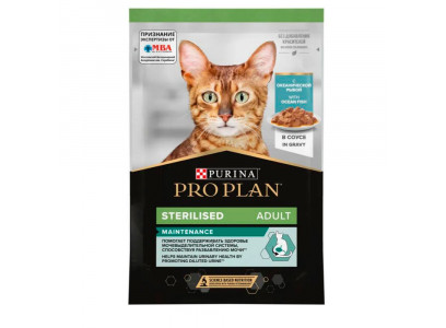 Влажный Корм Proplan (Проплан) Sterilized Для Стерилизованных Кошек Океаническая Рыба Паштет 75г 