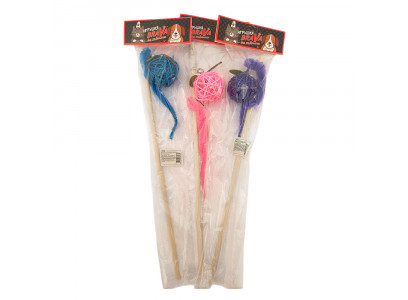 Игрушка Для Кошек Brava (Брава) Дразнилка Шарик Из Ротанга с Хвостиком 41см 5114 