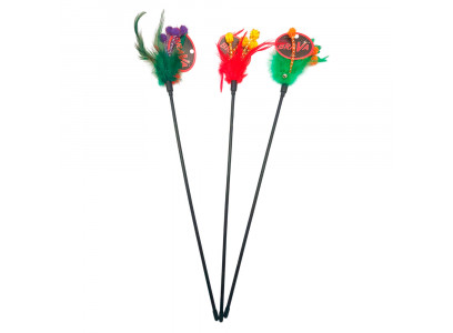 Игрушка Для Кошек Brava (Брава) Дразнилка Перья На Палочке 50см 5116 