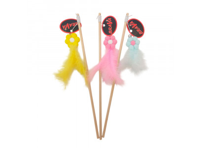 Игрушка Для Кошек Brava (Брава) Дразнилка Цветочек Плюшевый С Перьями 40см 5119 