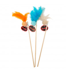 Игрушка Для Кошек Brava (Брава) Дразнилка Шарик Погрумушка Сизаль С Пером 41см 5122