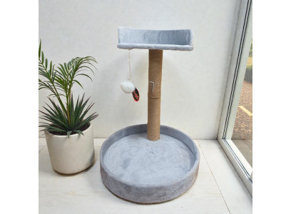 Когтеточка Для Кошек Brava (Брава) Столбик Полка 2 Уровня 45*41*34см Мех Джут 2053 