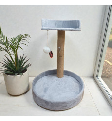 Когтеточка Для Кошек Brava (Брава) Столбик Полка 2 Уровня 45*41*34см Мех Джут 2053