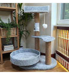 Когтеточка Для Кошек Brava (Брава) Многоуровневая 71*35*30см Мех Джут 2077