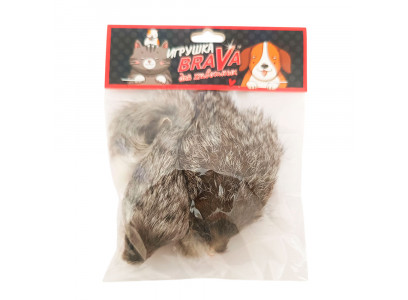 Игрушка Для Кошек Brava (Брава) Мышь Серая 10см 2шт Натуральный Мех Кролика 5104 