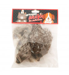 Игрушка Для Кошек Brava (Брава) Мышь Серая 10см 2шт Натуральный Мех Кролика 5104